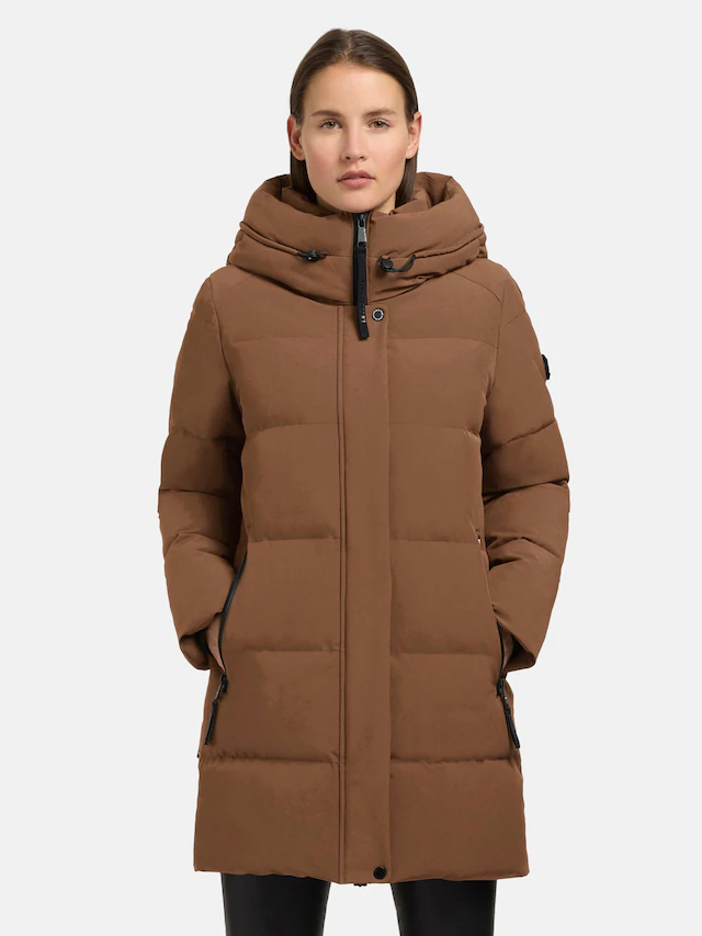 khujo Kurzmantel »Lola-YM« warme Winterjacke mit großzügiger Kapuze