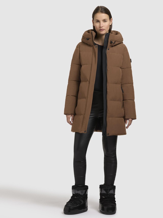 khujo Kurzmantel »Lola-YM« warme Winterjacke mit großzügiger Kapuze