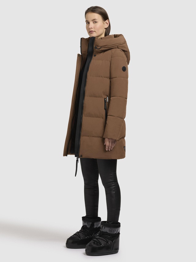 khujo Kurzmantel »Lola-YM« warme Winterjacke mit großzügiger Kapuze