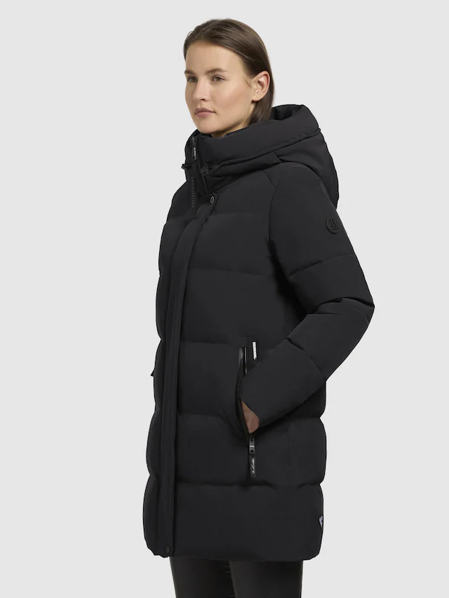 khujo Kurzmantel »Lola-YM« warme Winterjacke mit großzügiger Kapuze