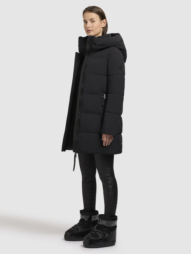 khujo Kurzmantel »Lola-YM« warme Winterjacke mit großzügiger Kapuze