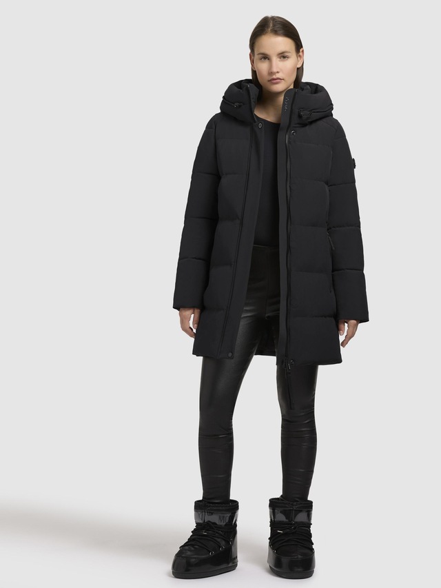 khujo Kurzmantel »Lola-YM« warme Winterjacke mit großzügiger Kapuze