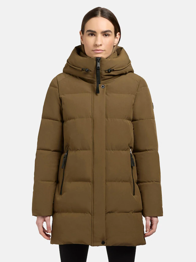 khujo Kurzmantel »Lola-YM« warme Winterjacke mit großzügiger Kapuze