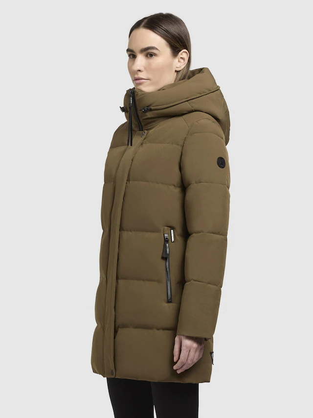 khujo Kurzmantel »Lola-YM« warme Winterjacke mit großzügiger Kapuze