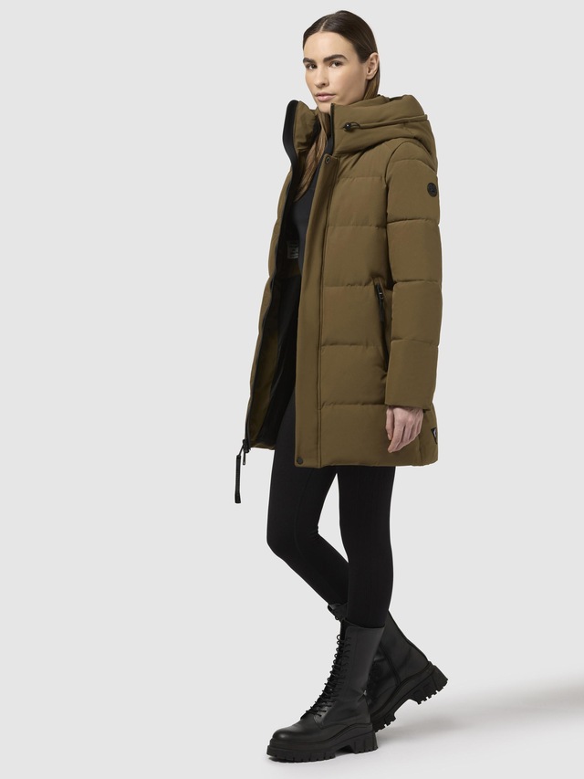 khujo Kurzmantel »Lola-YM« warme Winterjacke mit großzügiger Kapuze