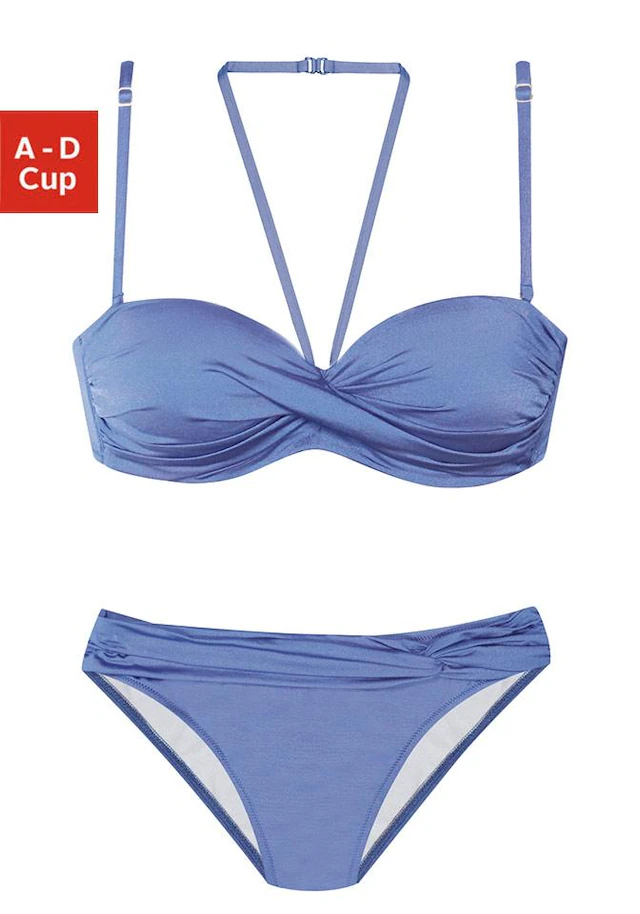 LASCANA Bügel-Bandeau-Bikini mit verschiedenen Trägervarianten