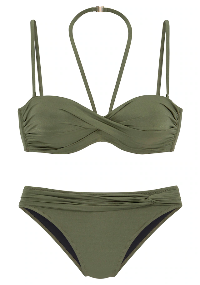 LASCANA Bügel-Bandeau-Bikini mit verschiedenen Trägervarianten