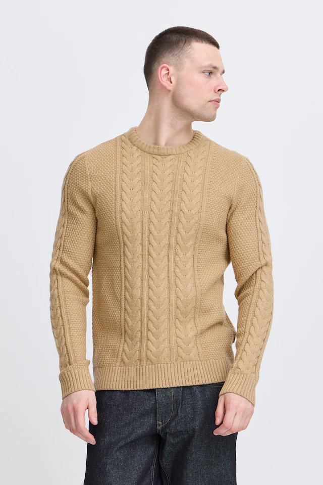 Blend Strickpullover »BHBASIM Crew« aus Baumwollmischung, Regular Fit, mit Rundhalsausschnitt