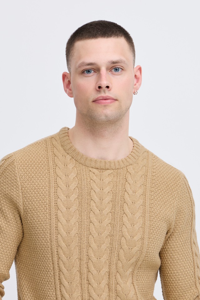 Blend Strickpullover »BHBASIM Crew« aus Baumwollmischung, Regular Fit, mit Rundhalsausschnitt