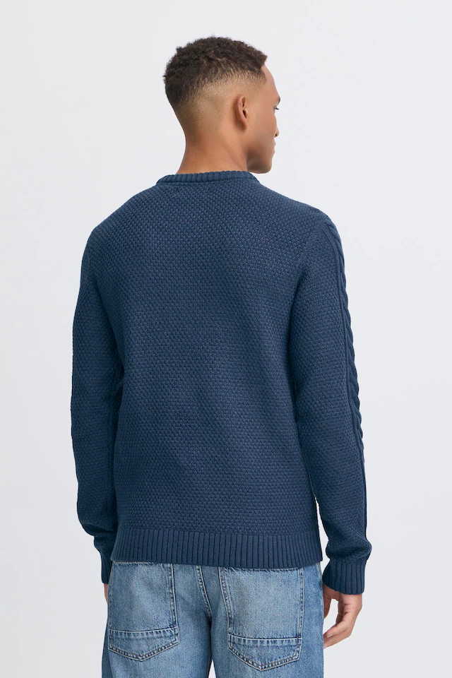 Blend Strickpullover »BHBASIM Crew« aus Baumwollmischung, Regular Fit, mit Rundhalsausschnitt