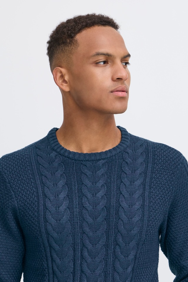 Blend Strickpullover »BHBASIM Crew« aus Baumwollmischung, Regular Fit, mit Rundhalsausschnitt