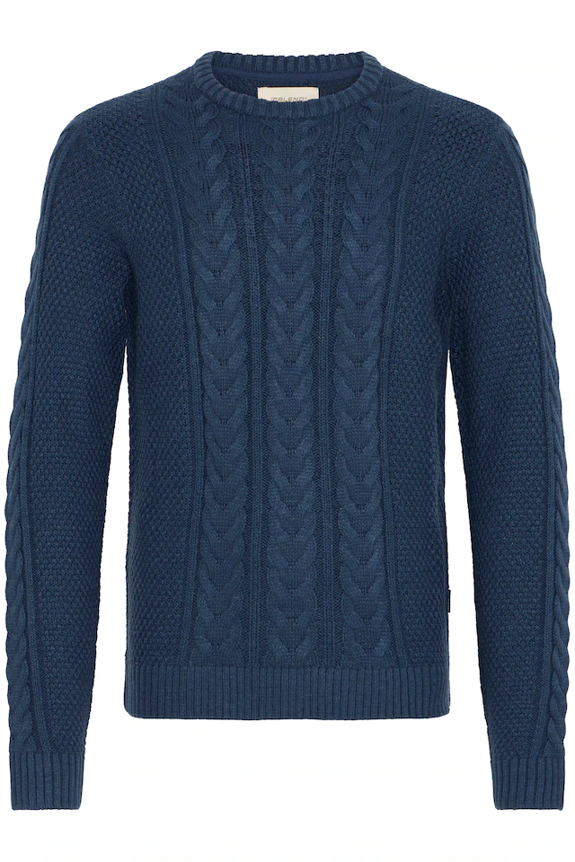 Blend Strickpullover »BHBASIM Crew« aus Baumwollmischung, Regular Fit, mit Rundhalsausschnitt