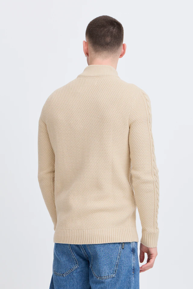 Blend Stehkragenpullover »BHBASIM HalfZ« aus Baumwollmischung, Regular Fit, mit Rippbündchen am Rumpf