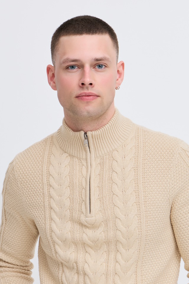 Blend Stehkragenpullover »BHBASIM HalfZ« aus Baumwollmischung, Regular Fit, mit Rippbündchen am Rumpf