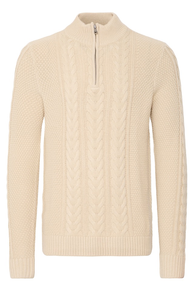 Blend Stehkragenpullover »BHBASIM HalfZ« aus Baumwollmischung, Regular Fit, mit Rippbündchen am Rumpf