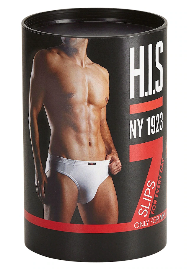 H.I.S Slip »Unterhosen für Herren« Dose, 7 Stk. aus Baumwoll-Mix in einer Dose verpackt