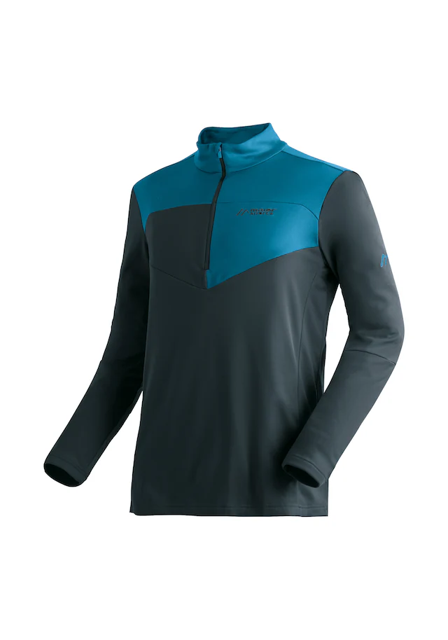 Maier Sports Rollkragenpullover »Felian« Herren Midlayer, pflegeleichtes Half-Zip Fleece, Regular Fit