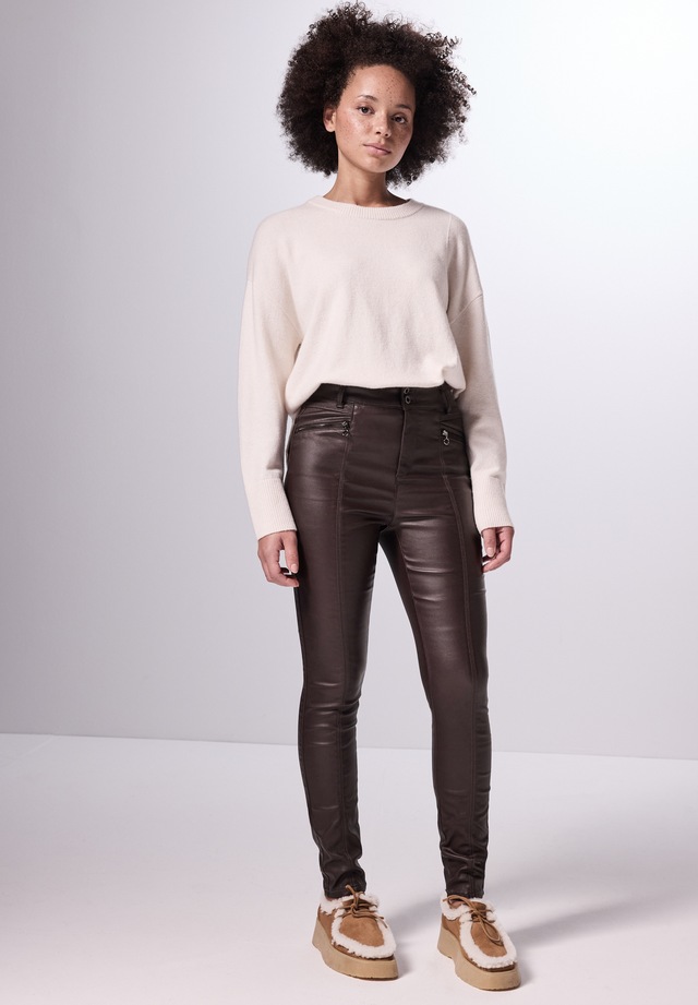 STREET ONE STUDIO Lederimitathose High Waist