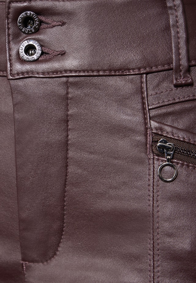 STREET ONE STUDIO Lederimitathose High Waist