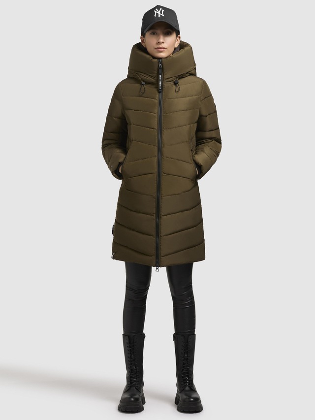 khujo Steppmantel »Pluz-YM« Warmer gesteppter Damen Wintermantel mit Kapuze