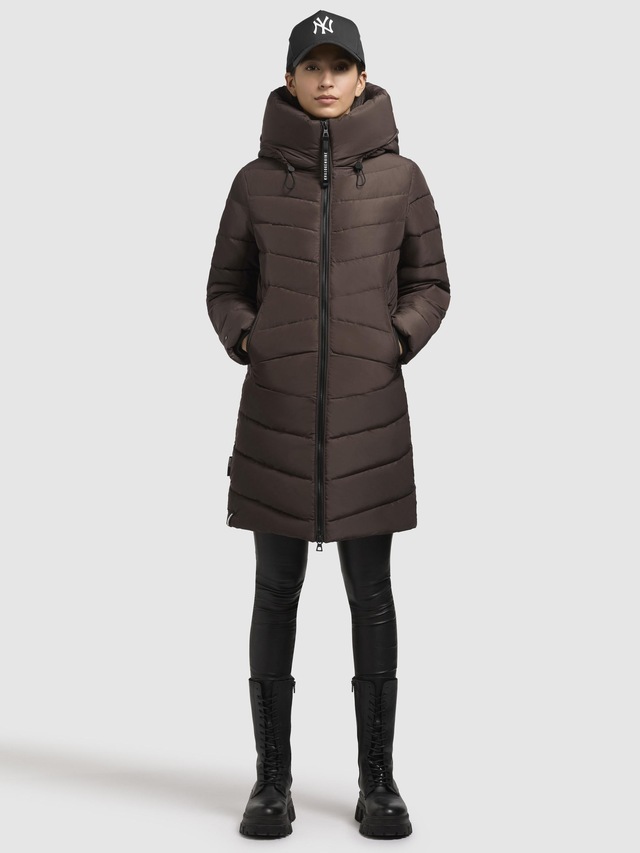 khujo Steppmantel »Pluz-YM« Warmer gesteppter Damen Wintermantel mit Kapuze