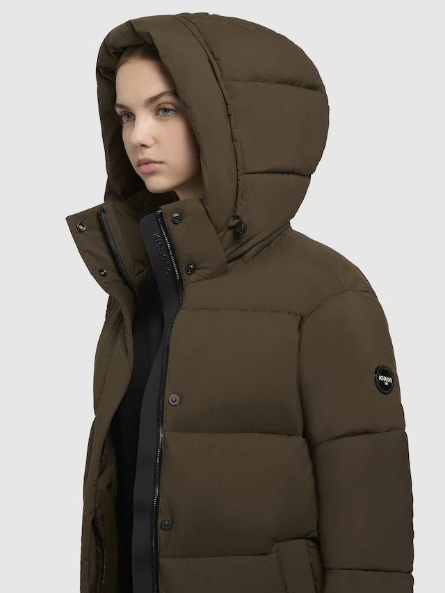 khujo Steppmantel »Rachel Matt-YM« Warmer gesteppter Damen Mantel mit (abnehmbarer Kapuze)