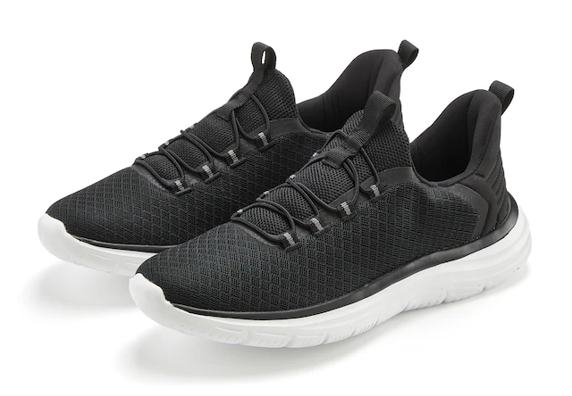 John Devin Sneaker »Halbschuhe, Freizeitschuhe, Turnschuh, Slip-On-Sneaker« mit elastischen Bändern für schnelles Reinschlüpfen, Unisex VEGAN