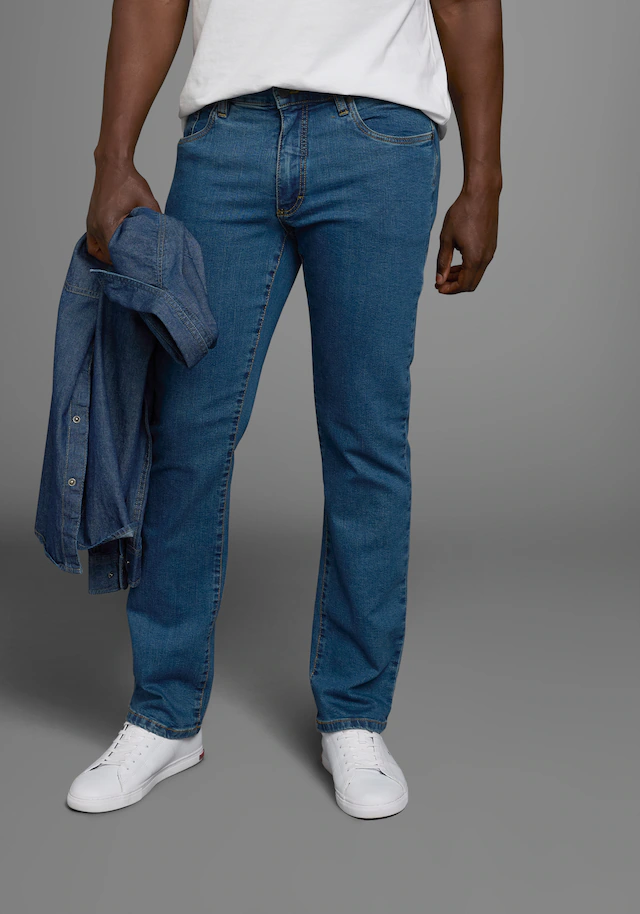 Arizona Stretch-Jeans »John« Packung, 2 Stk. gerade Beinform, niedrige Leibhöhe, mit Five-Pocket-Konfiguration