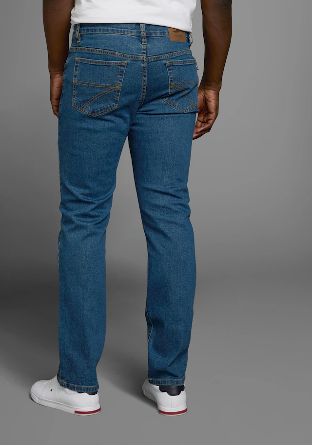 Arizona Stretch-Jeans »John« Packung, 2 Stk. gerade Beinform, niedrige Leibhöhe, mit Five-Pocket-Konfiguration