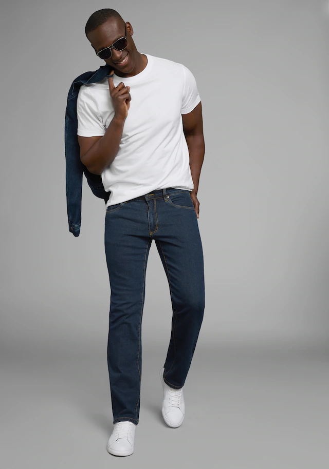Arizona Stretch-Jeans »John« Packung, 2 Stk. gerade Beinform, niedrige Leibhöhe, mit Five-Pocket-Konfiguration