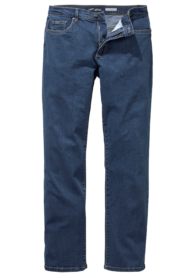Arizona Stretch-Jeans »John« Packung, 2 Stk. gerade Beinform, niedrige Leibhöhe, mit Five-Pocket-Konfiguration