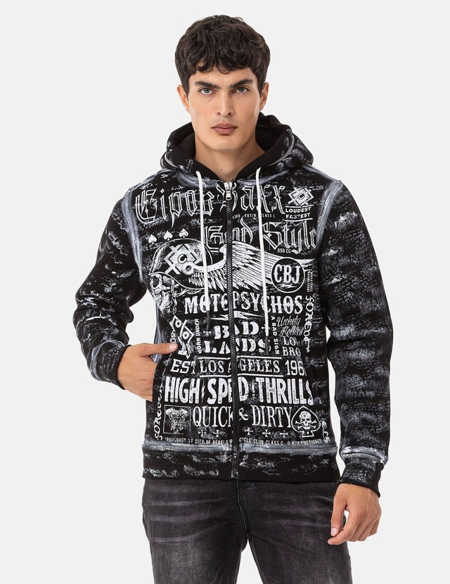 Cipo & Baxx Sweatjacke »Jacken« 1 Stk. mit auffälligem Print, CL544