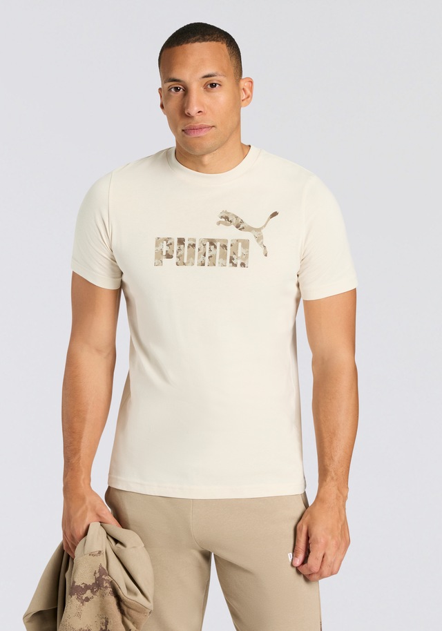 PUMA T-Shirt »ESS CAMO TEE« gerade Passform, Kurzarm, für Alltag und Freizeit
