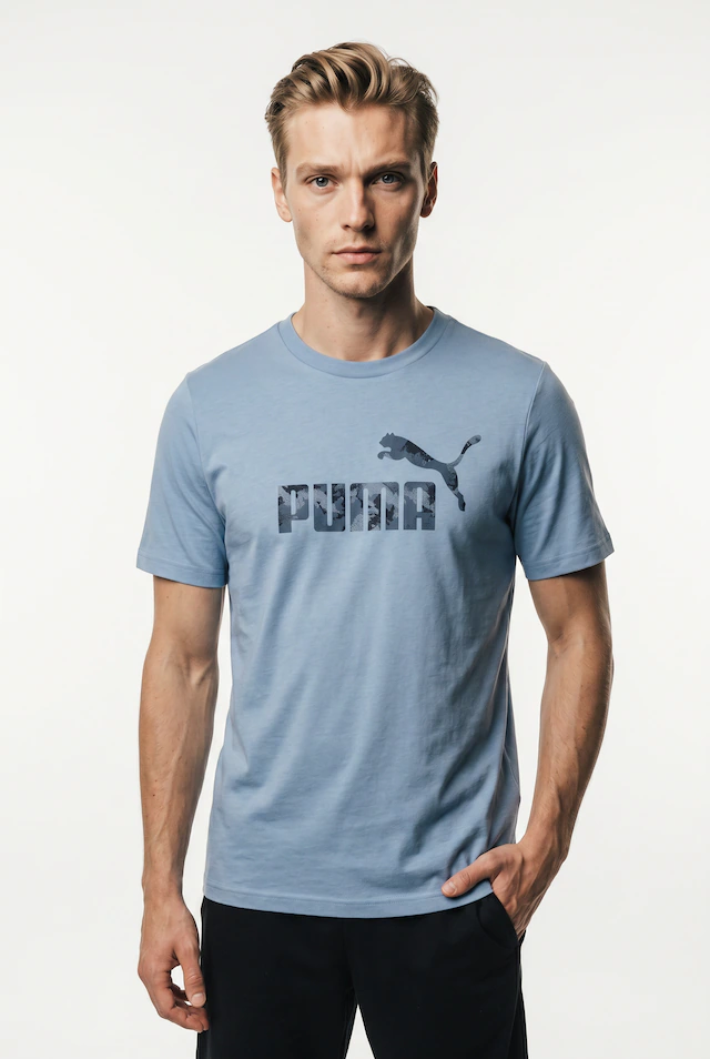 PUMA T-Shirt »ESS CAMO TEE« gerade Passform, Kurzarm, für Alltag und Freizeit