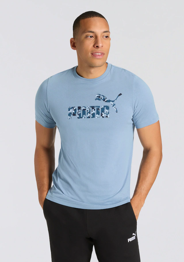 PUMA T-Shirt »ESS CAMO TEE« gerade Passform, Kurzarm, für Alltag und Freizeit