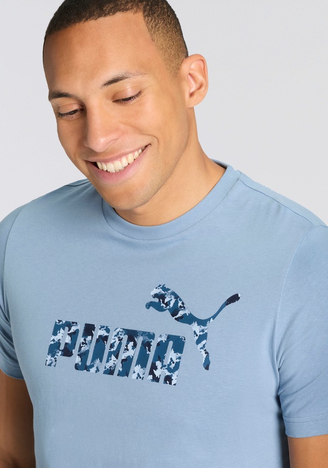 PUMA T-Shirt »ESS CAMO TEE« gerade Passform, Kurzarm, für Alltag und Freizeit