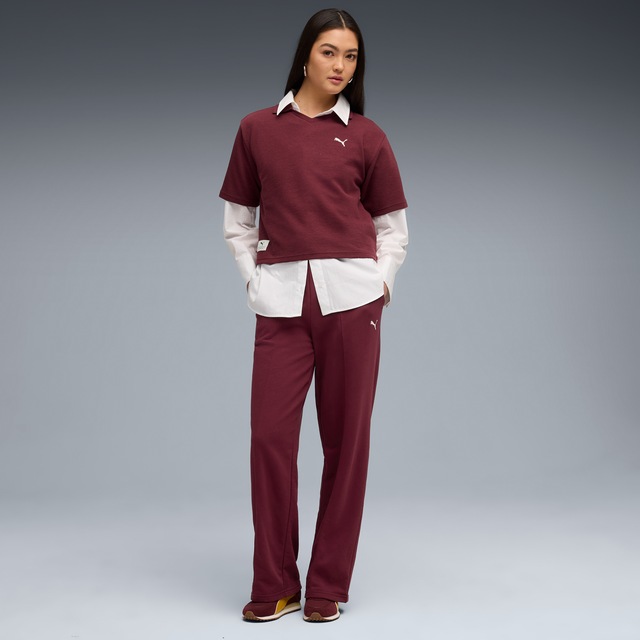 PUMA Trainingshose »CLASS COMFORT PINNACLE HIGH-WAIST STRAIGHT PANTS TR OP« mit Eingrifftaschen, aus Baumwollmischung, pflegeleicht