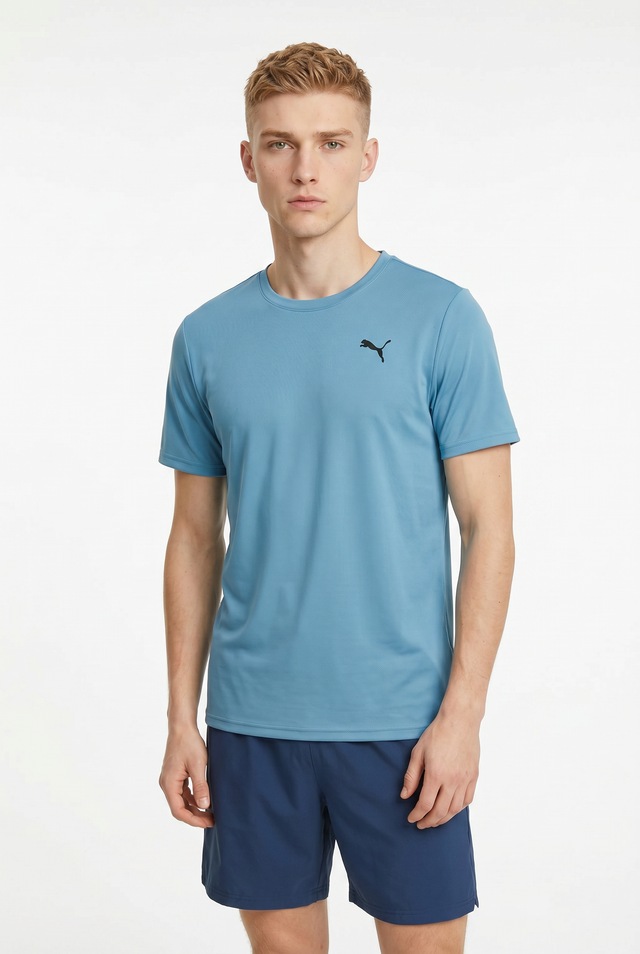 PUMA Trainingsshirt »M TAD ESSENTIAL POLY TEXTURE TEE« Trainings-T-Shirt, mit Rundhalsausschnitt, mit Kurzarm