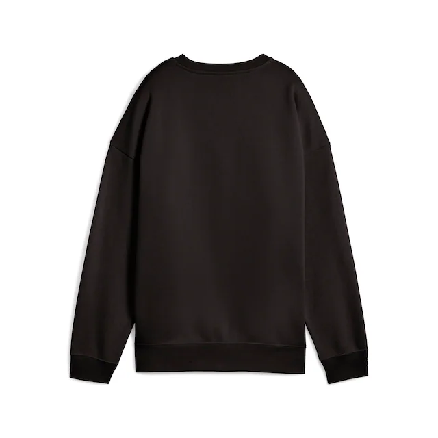 PUMA Langarmshirt »ESS OVERSIZED CREW FL« Oversize-Passform, Rundhalsausschnitt, gerippte Bündchen und Saum