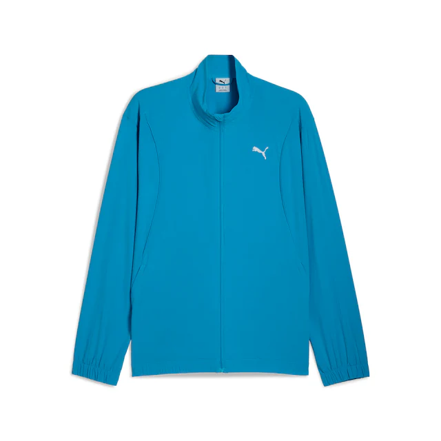 PUMA Trainingsjacke »RUN VELOCITY WOVEN JACKET« ohne Kapuze mit Nahttaschen, mit Reißverschluss und Schutzleiste, atmungsaktiv