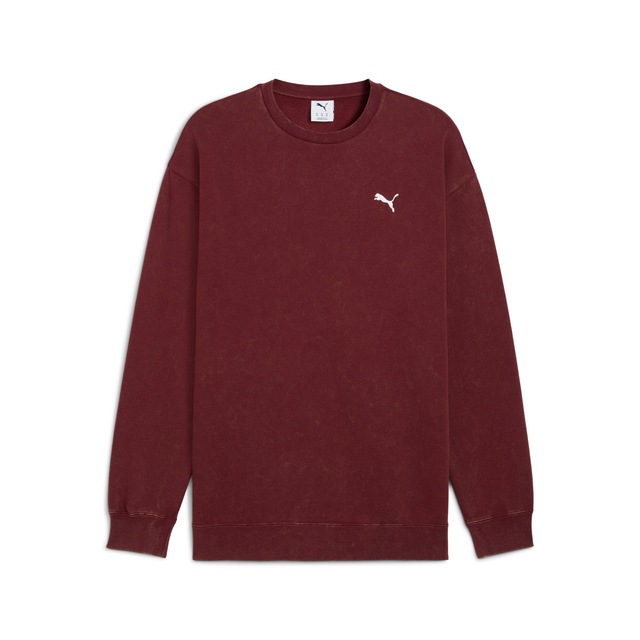 PUMA Langarmshirt »ESS ELEVATED RELAXED WASH CREW FL« sportlicher Stil