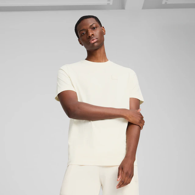PUMA T-Shirt »ESS ELEVATED TEE« Kurzarmdesign, Rundhalsausschnitt, aus Baumwolle