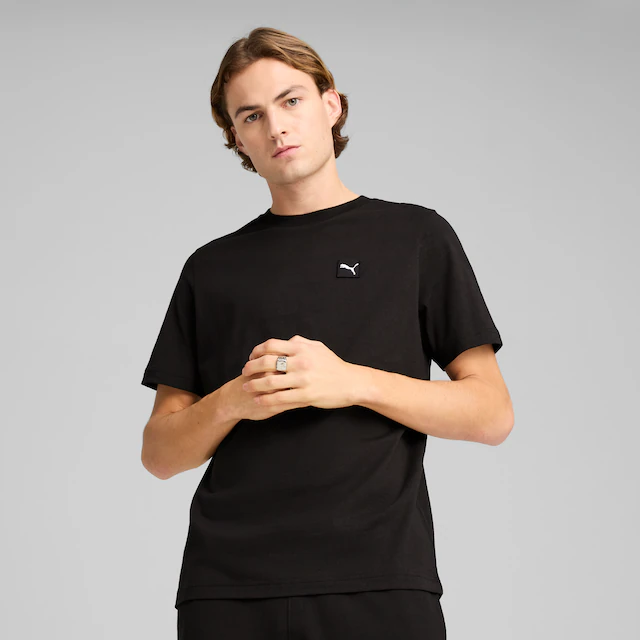 PUMA T-Shirt »ESS ELEVATED TEE« Kurzarmdesign, Rundhalsausschnitt, aus Baumwolle