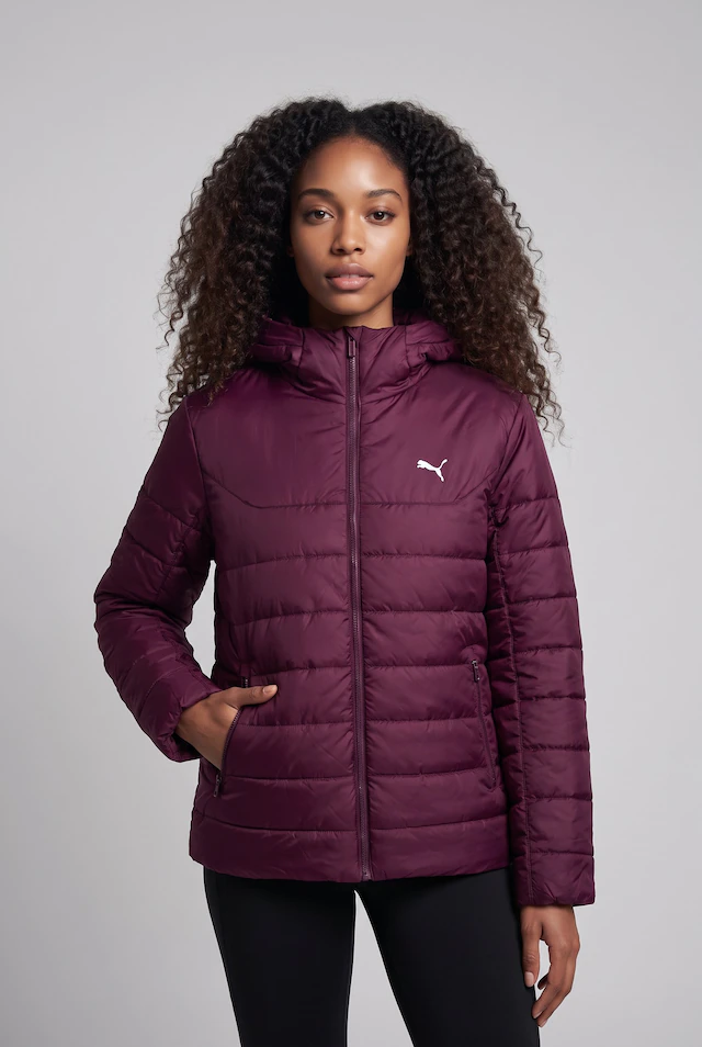 PUMA Winterjacke »ESS HOODED PADDED JACKET« mit Kapuze mit Kapuze, minimalistisches Design