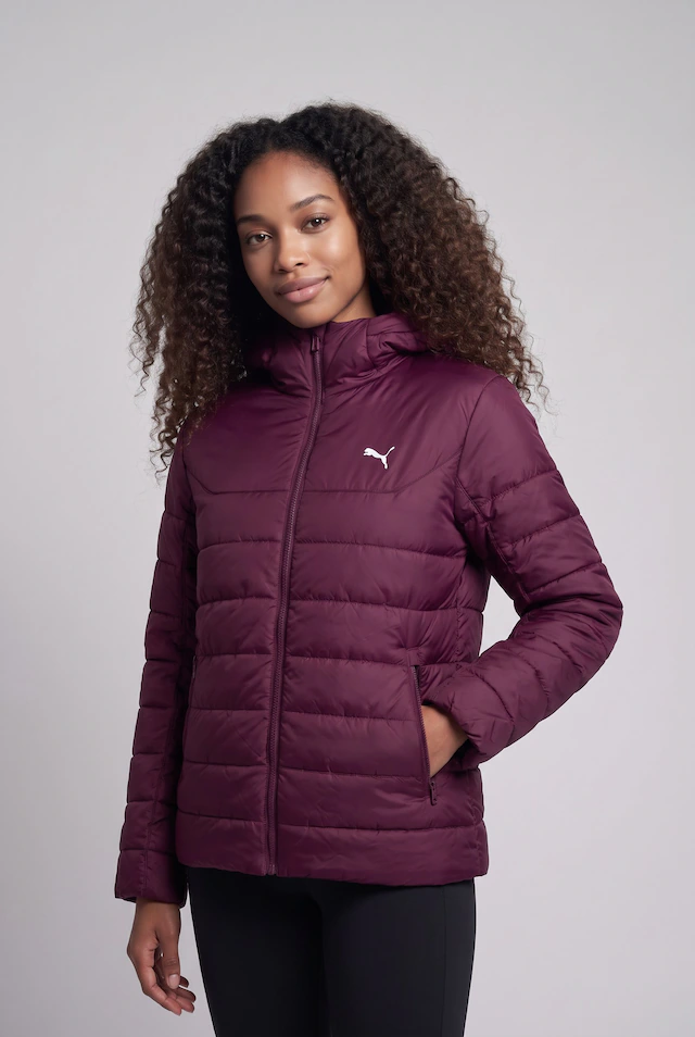 PUMA Winterjacke »ESS HOODED PADDED JACKET« mit Kapuze mit Kapuze, minimalistisches Design