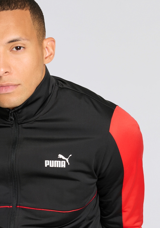 PUMA Trainingsanzug »SPORT POLY SUIT« 2 Stk. ohne Kapuze, aus Trikot-Material