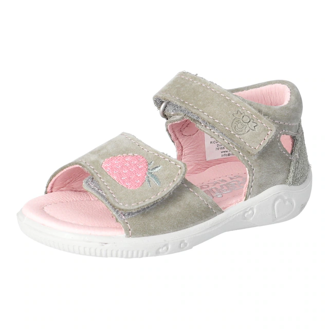 PEPINO by RICOSTA Lauflernschuh »Mimi WMS: mittel« Sandalette mit Klett und Stickerei, Größenschablone zum Download