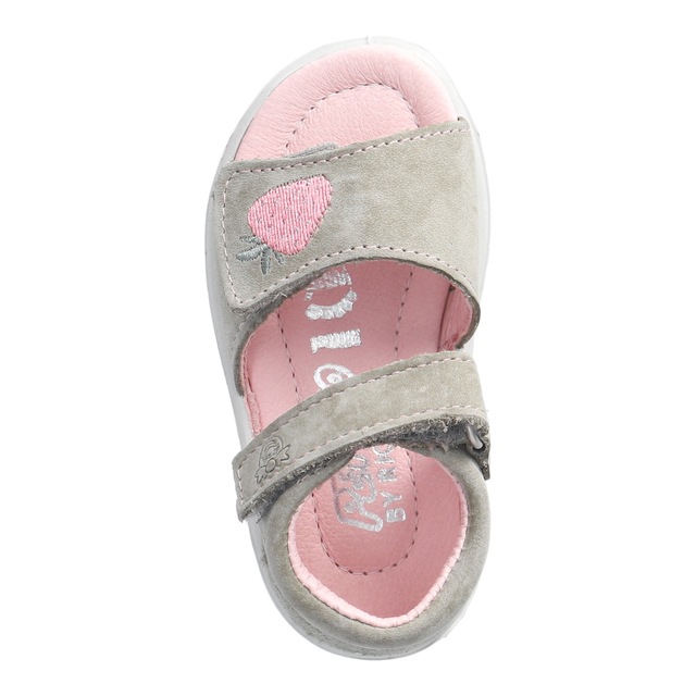 PEPINO by RICOSTA Lauflernschuh »Mimi WMS: mittel« Sandalette mit Klett und Stickerei, Größenschablone zum Download