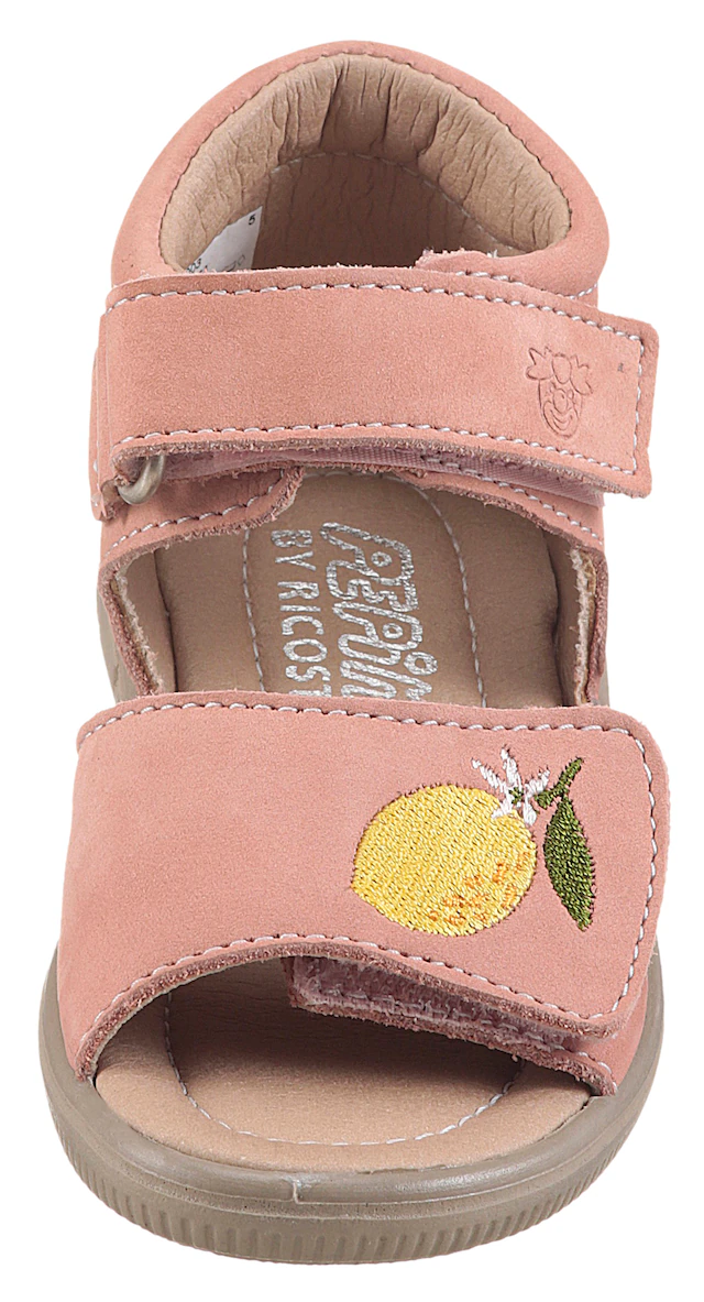 PEPINO by RICOSTA Lauflernschuh »Mimi WMS: mittel« Sandalette mit Klett und Stickerei, Größenschablone zum Download