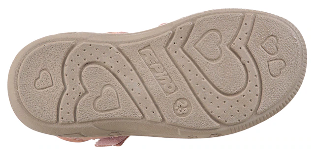 PEPINO by RICOSTA Lauflernschuh »Mimi WMS: mittel« Sandalette mit Klett und Stickerei, Größenschablone zum Download